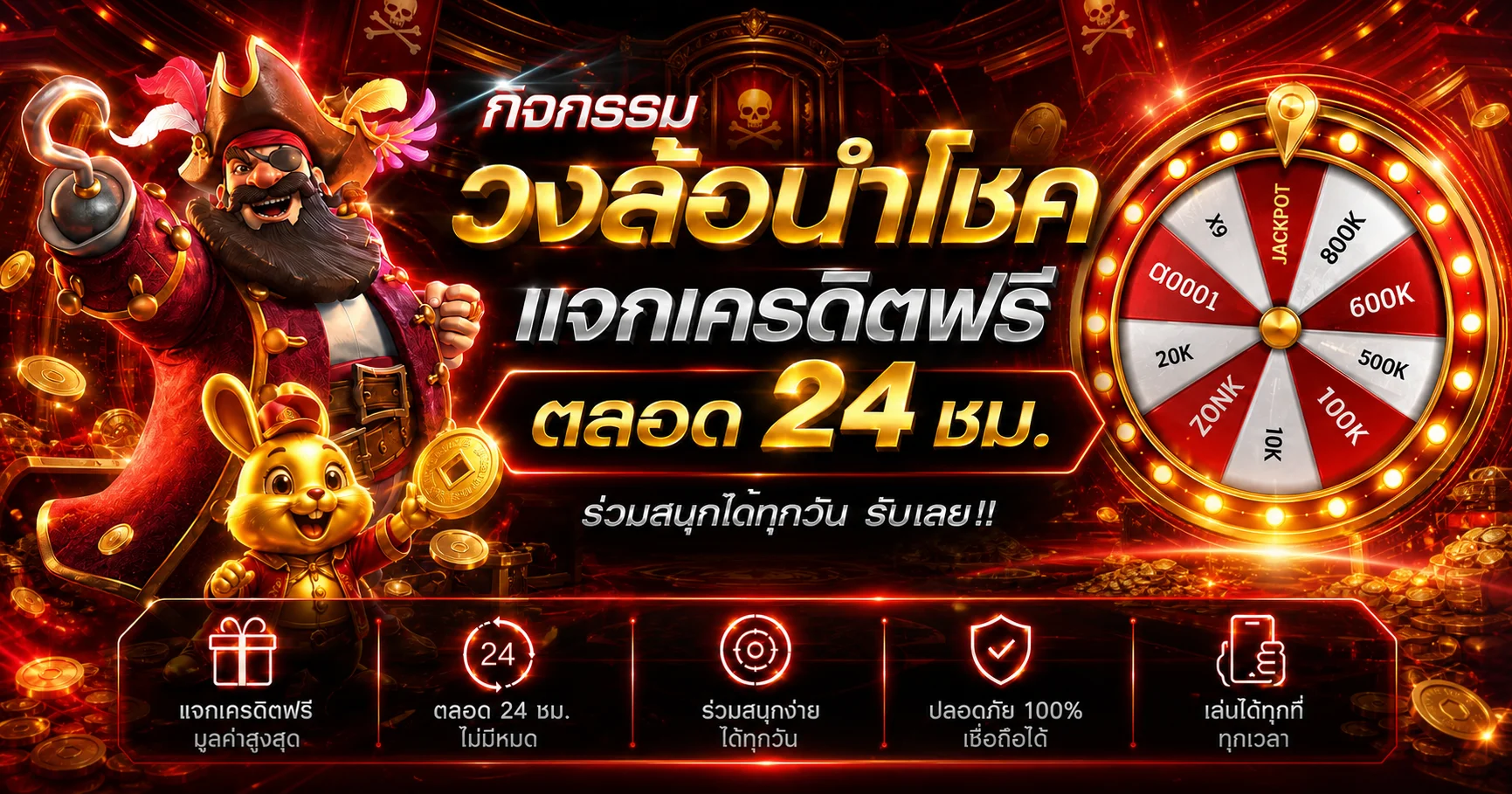 แบนเนอร์กิจกรรมวงล้อนำโชคสำหรับผู้ใช้ M88